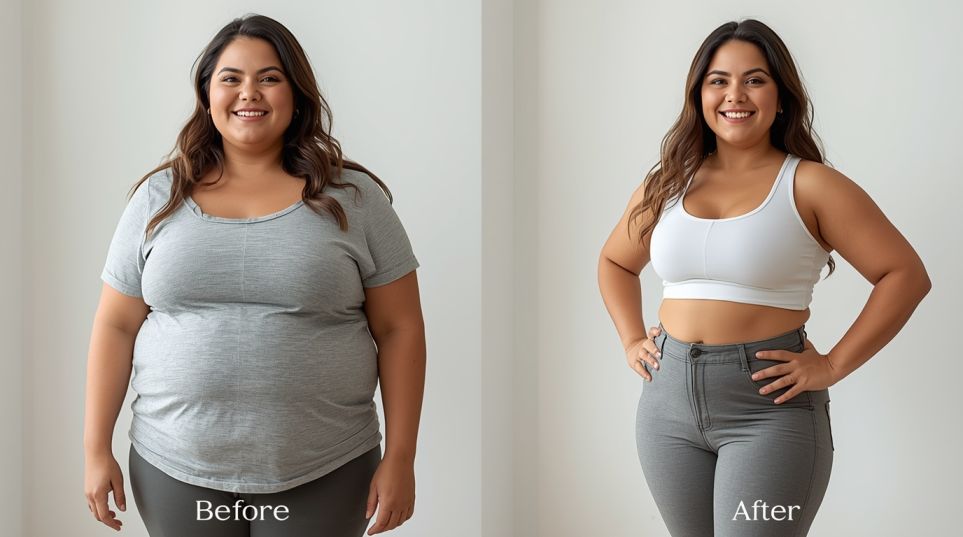before and after weight loss pictures